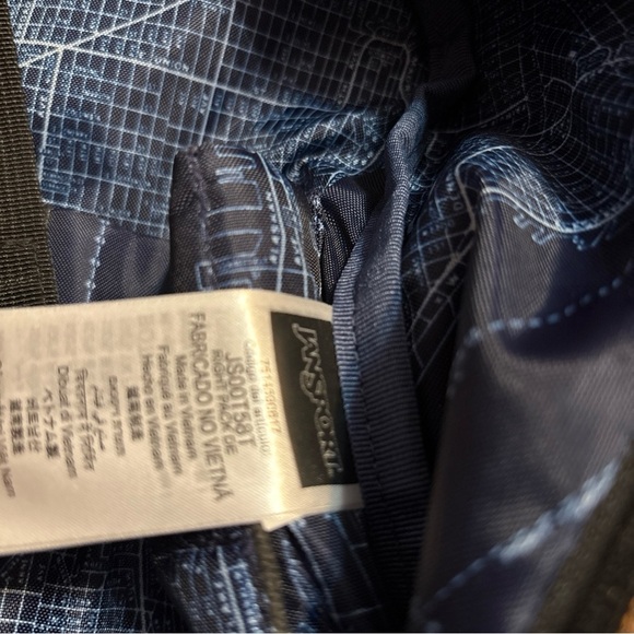 JanSport Backpack Cool Student Laptop Gray Faux Brown Leather Bottom - Picture 13 of 13